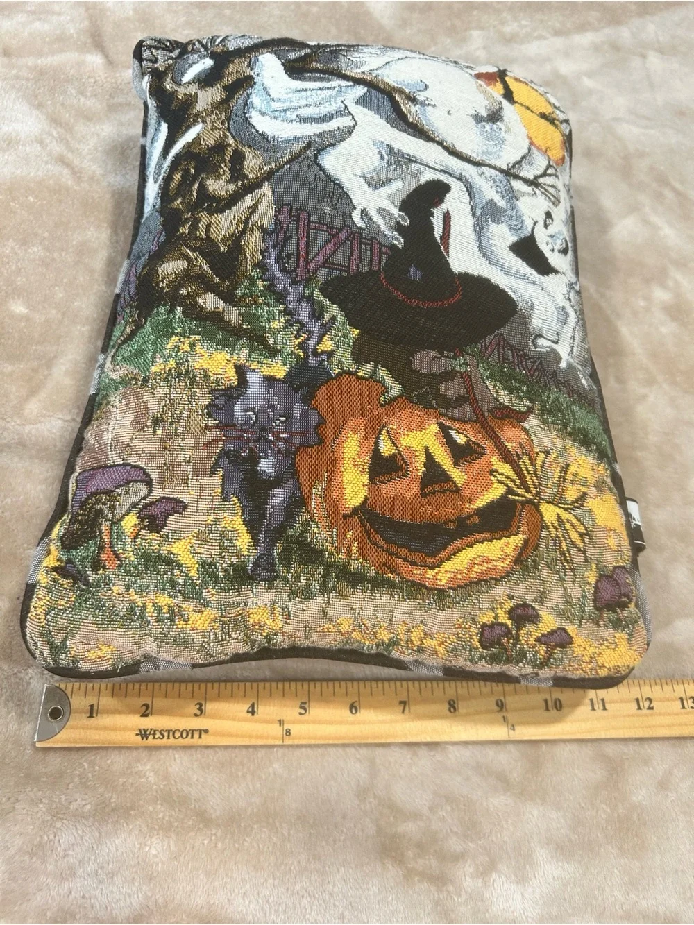 La France Home Halloween Pillow Bundle 2 BOO Sequin Ghost Pumpkin Spooky Decor
